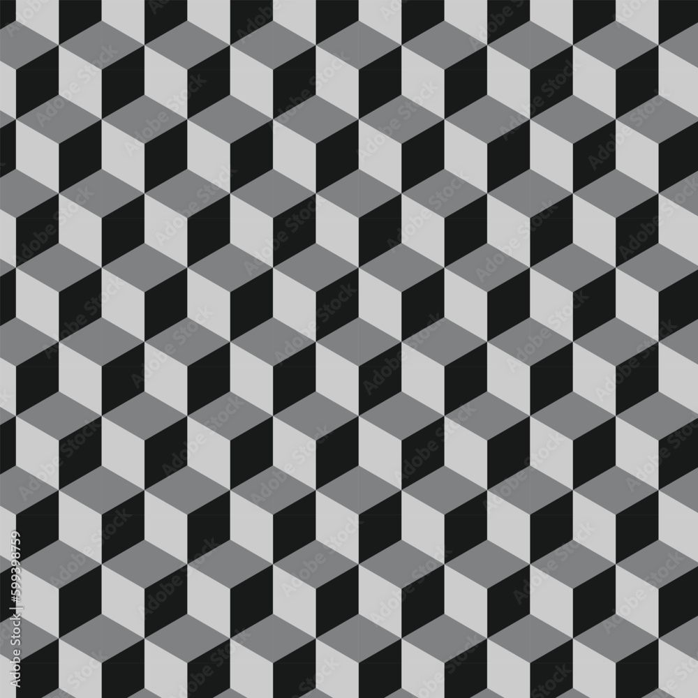 Poster abstract geometric cube shape pattern vector.