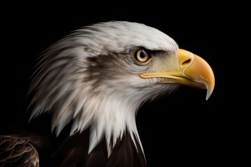 Obraz premium majestic bald eagle with a dark background Generative AI