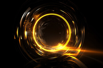 Digital background with bold lighting shades yellow and black gold Generative AI