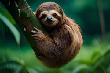 sloth facing the camera