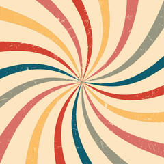 Abstract sun burst retro background in vintage colors