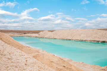 Beautiful view of Salt Plains and Lakes in Siwa Oasis, Egypt