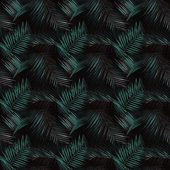 Palm Leaves Seamless Patterns with Generative AI technology	