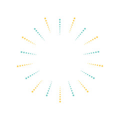 Retro Dots, Star Burst, Sun Burst, Art Deco Stars, Art Deco Ornament, Ornamental Stars, Star Burst Vector,  Isolated Vector Icon Illustration Background