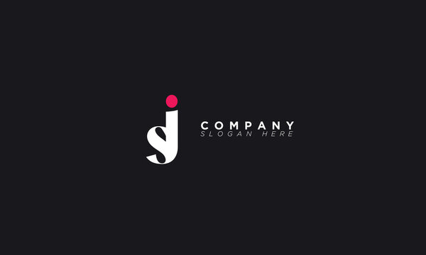 SJ Alphabet letters Initials Monogram logo JS, S and J