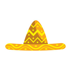 Isolated traditional mexcian hat Sombrero icon Vector