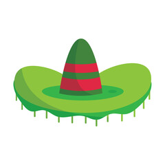 Isolated traditional mexcian hat Sombrero icon Vector