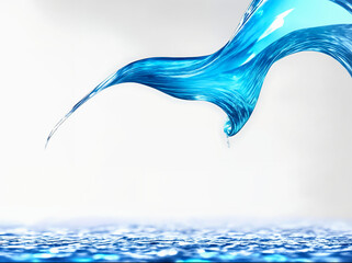 Splash fluid 3d illustration, 3d rendering