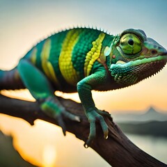 Green chameleon Realistic Generative Ai