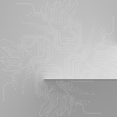 showcase Table with abstract chip textured background 