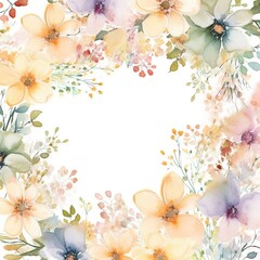 flower background, watercolor - Ai