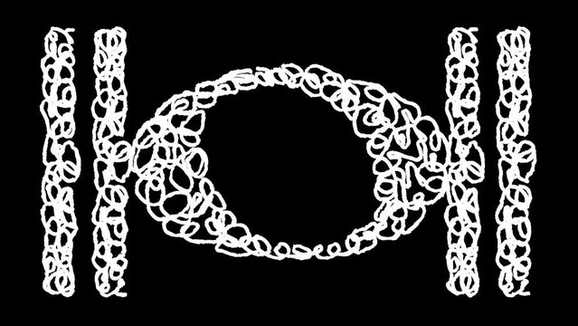 Wiggling Breve Music Note Scribble Drawing