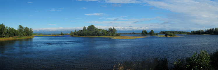 Landscape At Sommaro Sund On Kvarken Islands Finland On A Beautiful Sunny Summer Day With A Clear Blue Sky