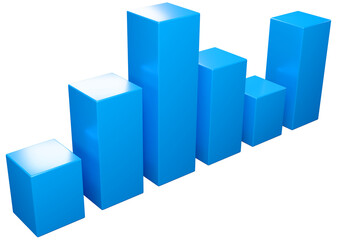 business and marketing analysis bar charts, 3d illustration