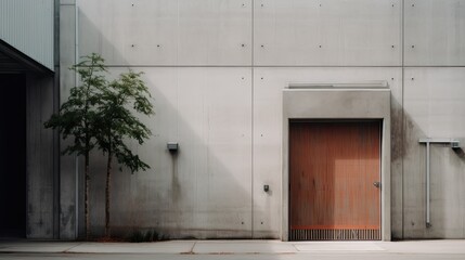 A minimalist urban photography with simple shapes and lines. generative ai