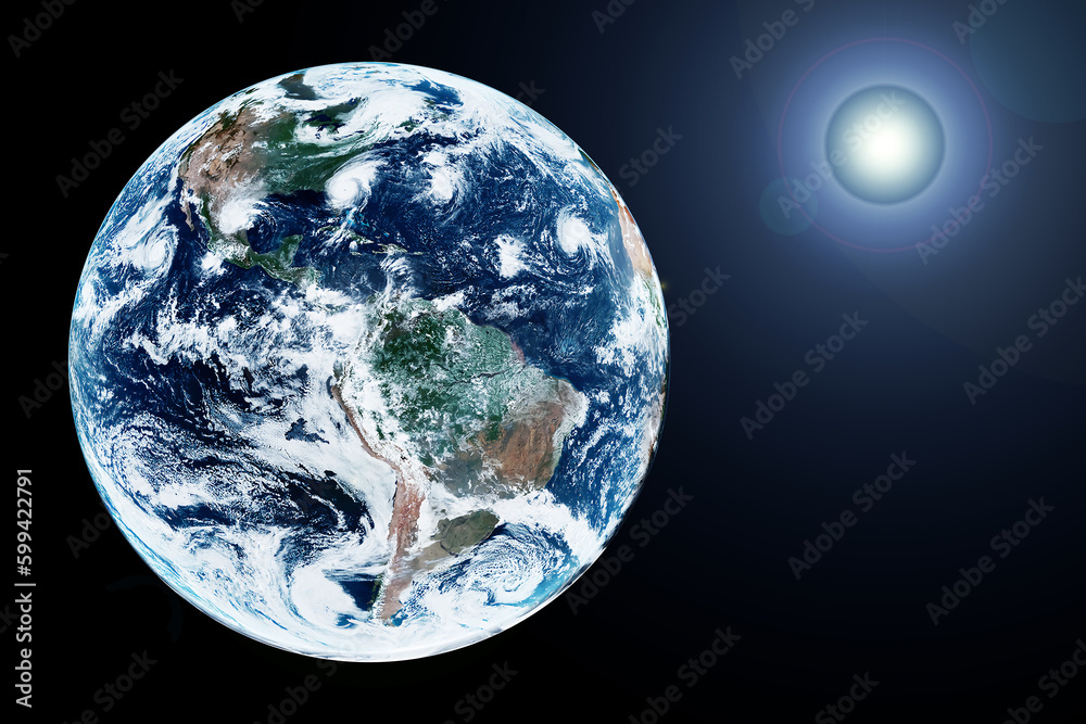 Wall mural planet earth, a view from space. elements of this image furnished nasa.