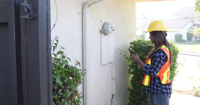 African American Smart Meter Installer No Mask MS Track Right