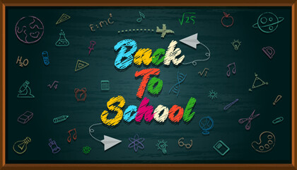 Back to school background and colourful welcome Back to school