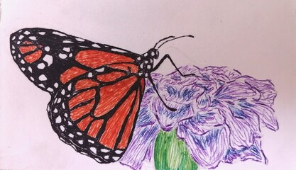 Mariposa en una flor 
