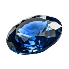 Fototapeta premium Blue sapphire, transparent background, remove background. AI generative