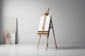 artist easel with canvas
