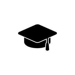 Education icon vector. graduation cap icon vector