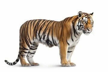 bengal tiger isolated on white