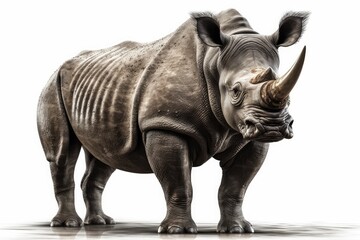 Fototapeta premium rhino isolated on white background