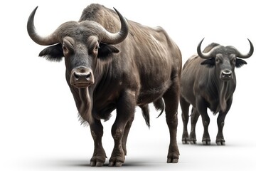 buffalo isolated on white