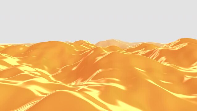 Liquid yellow waves on fashion gradient, motion abstract corporate, cosmos and futuristic style background