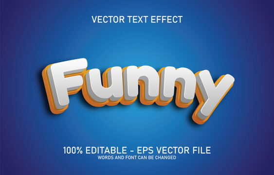 Funny 3d Text effect Vector