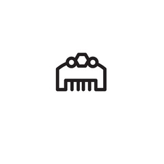 Bathroom Comb Hair Outline Icon