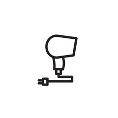 Blow Dryer Hair Outline Icon