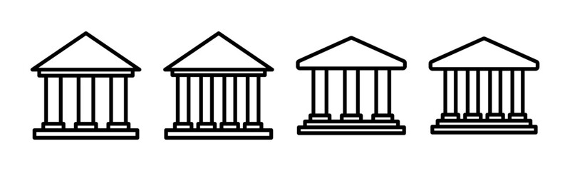 Bank icon vector illustration. Bank sign and symbol, museum, university