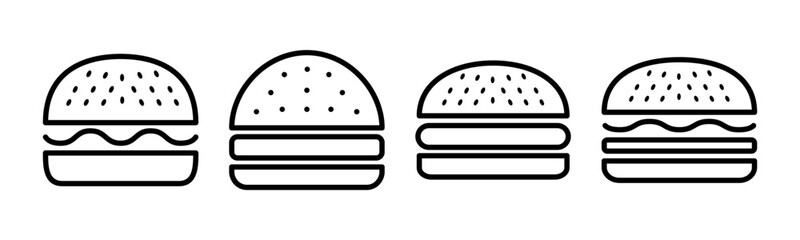 Burger icon vector illustration. burger sign and symbol. hamburger