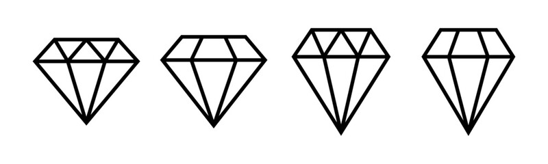 Diamond icon vector illustration. diamond gems sign and symbol