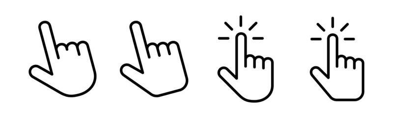 Hand cursor icon vector illustration. cursor sign and symbol. hand cursor icon clik
