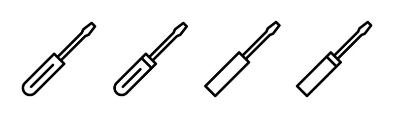 Screwdriver icon vector illustration. tools sign and symbol