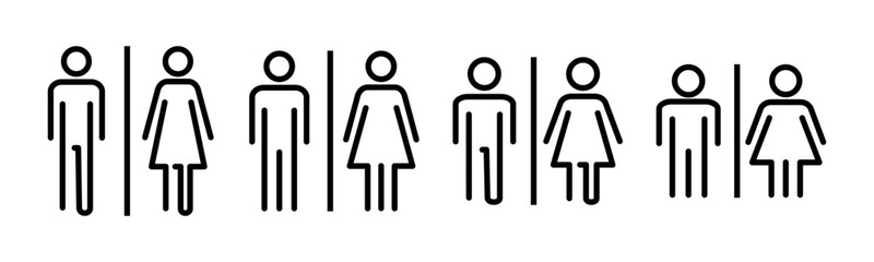 Toilet icon vector illustration. Girls and boys restrooms sign and symbol. bathroom sign. wc, lavatory