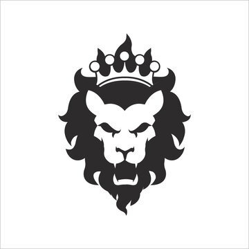 illustration of a lion logo vector