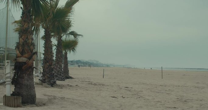 Adriatic beach of Pescara shot in 4K