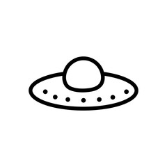 ufo icon, vector illustration. ufo icon illustration isolated on white background..eps