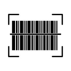 Barcode scan icon, vector barcode scan icon illustration isolated on white background.eps
