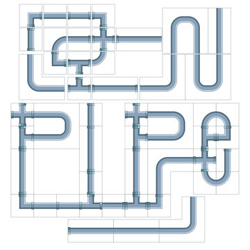 Game Assets Pipe Puzzle Tile Sets