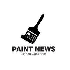 paint news logo design concept vector illustration