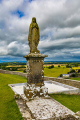 virgin Mary statue on a hill