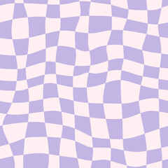 Groovy and retro boho cute checkerboard pattern