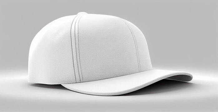 White baseball cap on isolated background - AI generated image