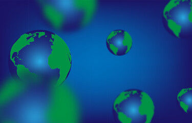 Fototapeta na wymiar Blurred Earth World pattern. Multiple. Technology style.Communication technology for internet business.