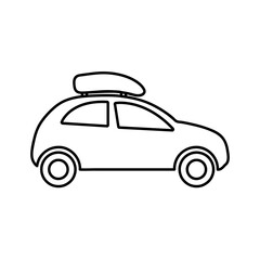Car roof box, rack or carrier vector icon illustration on white background..eps